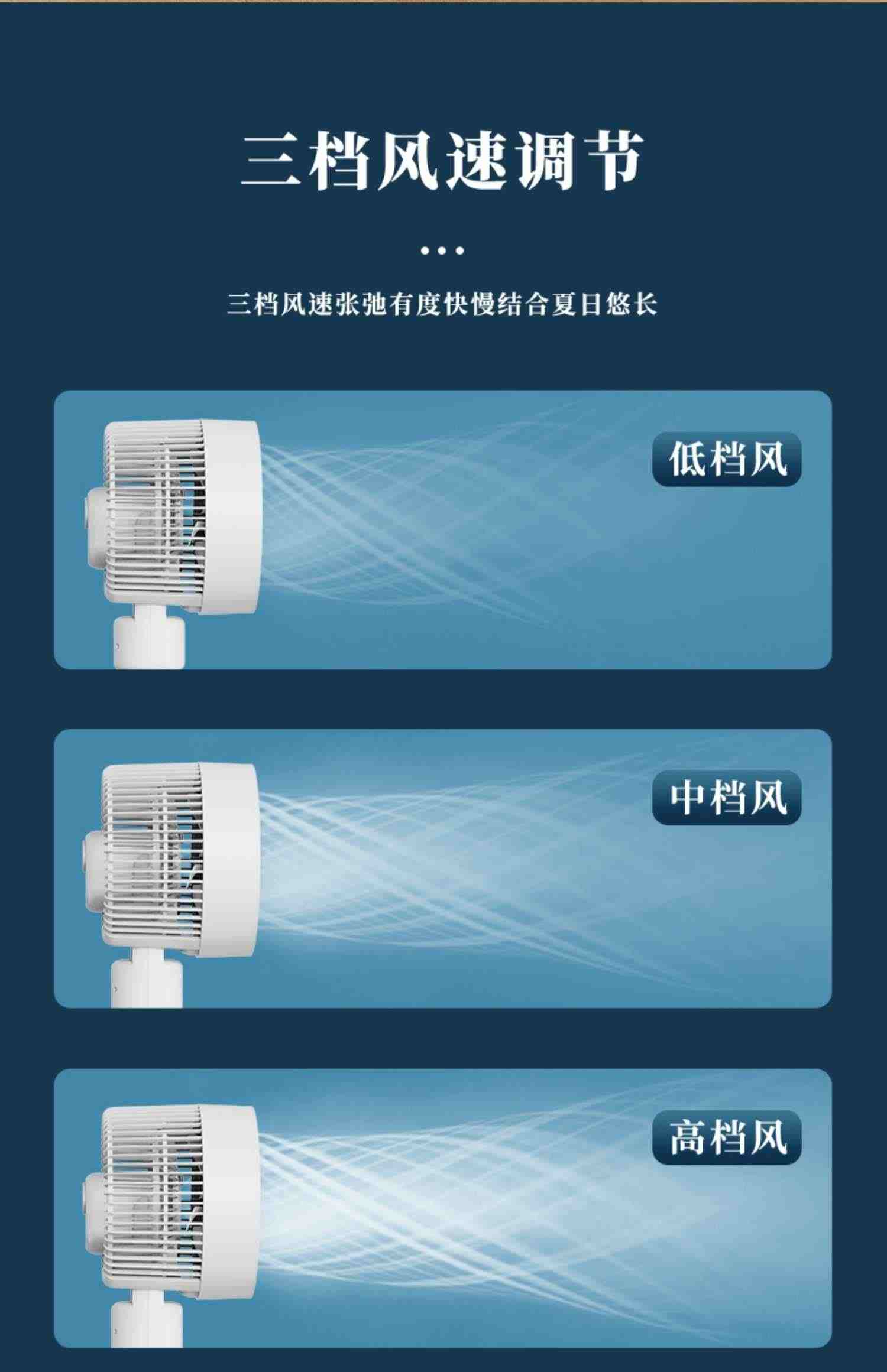 先锋空气循环扇电风扇家用循环空气台式多用定时轻音大风力风扇