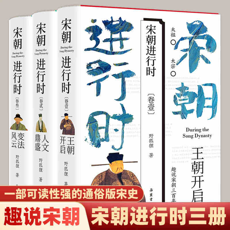 正版 宋朝进行时三部曲全3册 王朝开启人文鼎盛变法风云野狐狸趣说宋朝三...