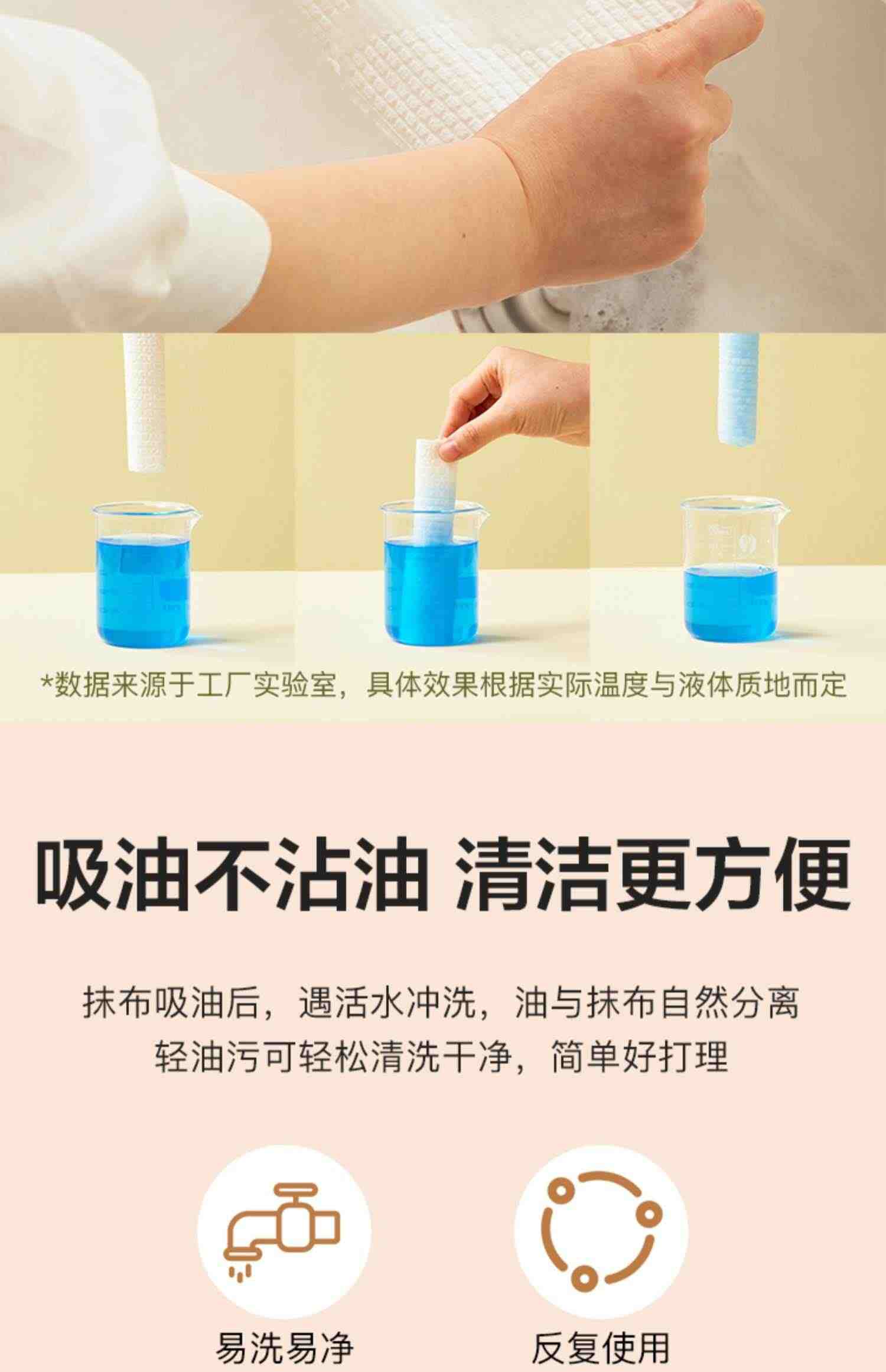 懒人抹布干湿两用厨房用纸专用纸巾一次性洗碗布无纺布家用加厚款