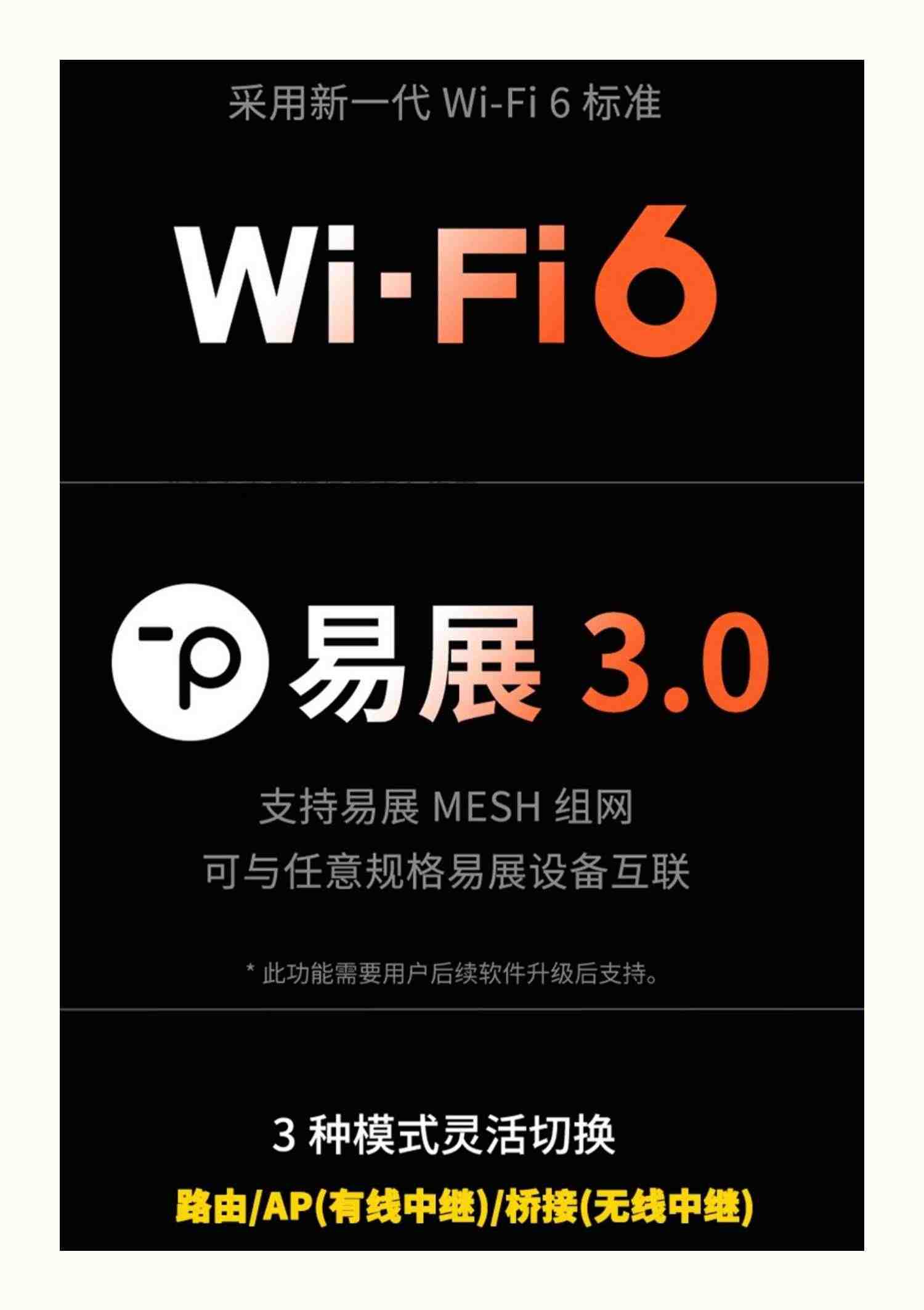 TP-LINK TL-XDR3020易展版AX3000双频WiFi6无线路由器千兆4口家用5G高速分布式MESH组网3.0穿墙双WAN叠加IPTV