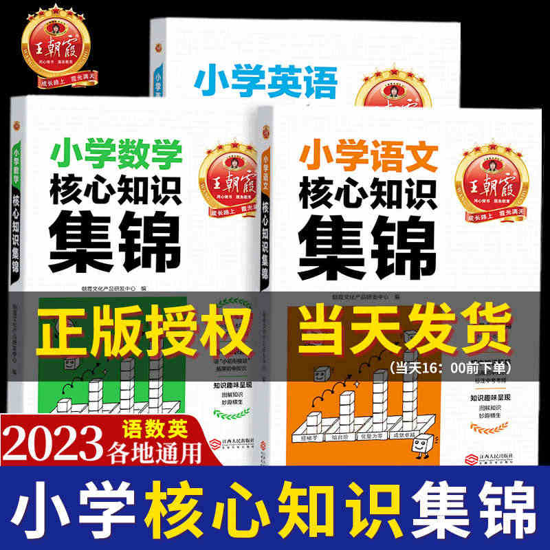 【新品】王朝霞核心知识集锦小学一二三四五六年级语文数学英语基础知识大盘...