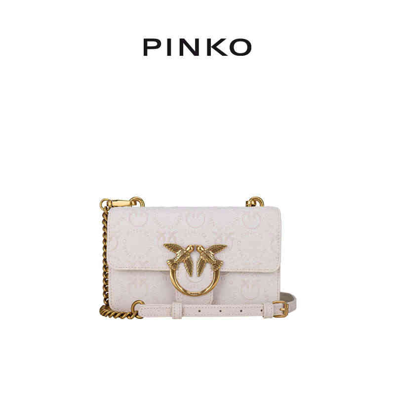 【夏季新品】PINKO2023女包经典压纹斜挎飞鸟包燕子包100059...