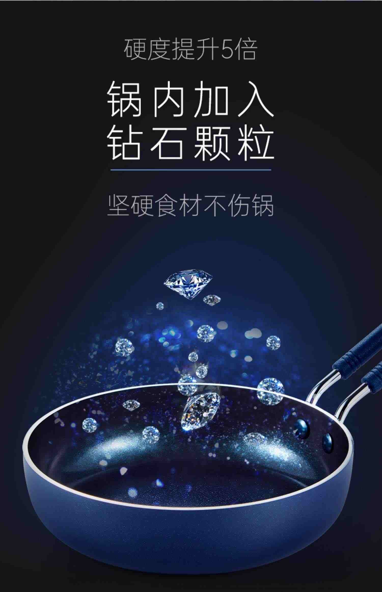 bluediamond蓝钻 煎蛋神器鸡蛋家用蛋饺热油小锅泼油迷你专用煎锅