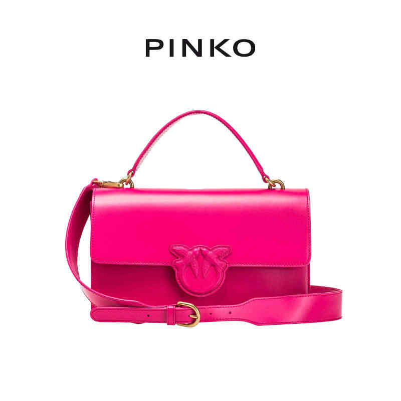 PINKO2023哑光宽肩带手提斜挎飞鸟燕子包100072A0F3