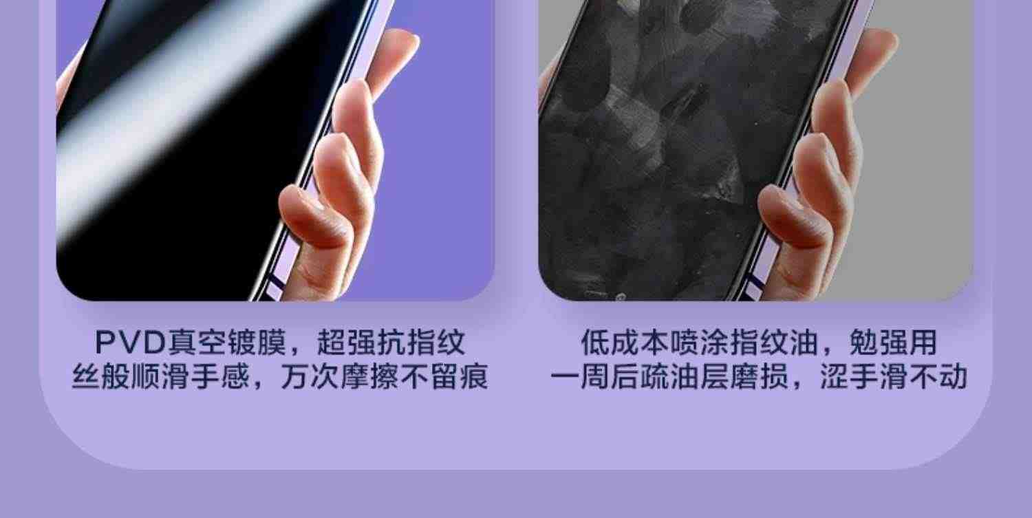 闪魔适用iPhone14Pro/13防窥膜苹果14promax钢化膜新款11/12pro防偷窥膜14plus手机膜全屏防窥屏ip保护贴膜挡