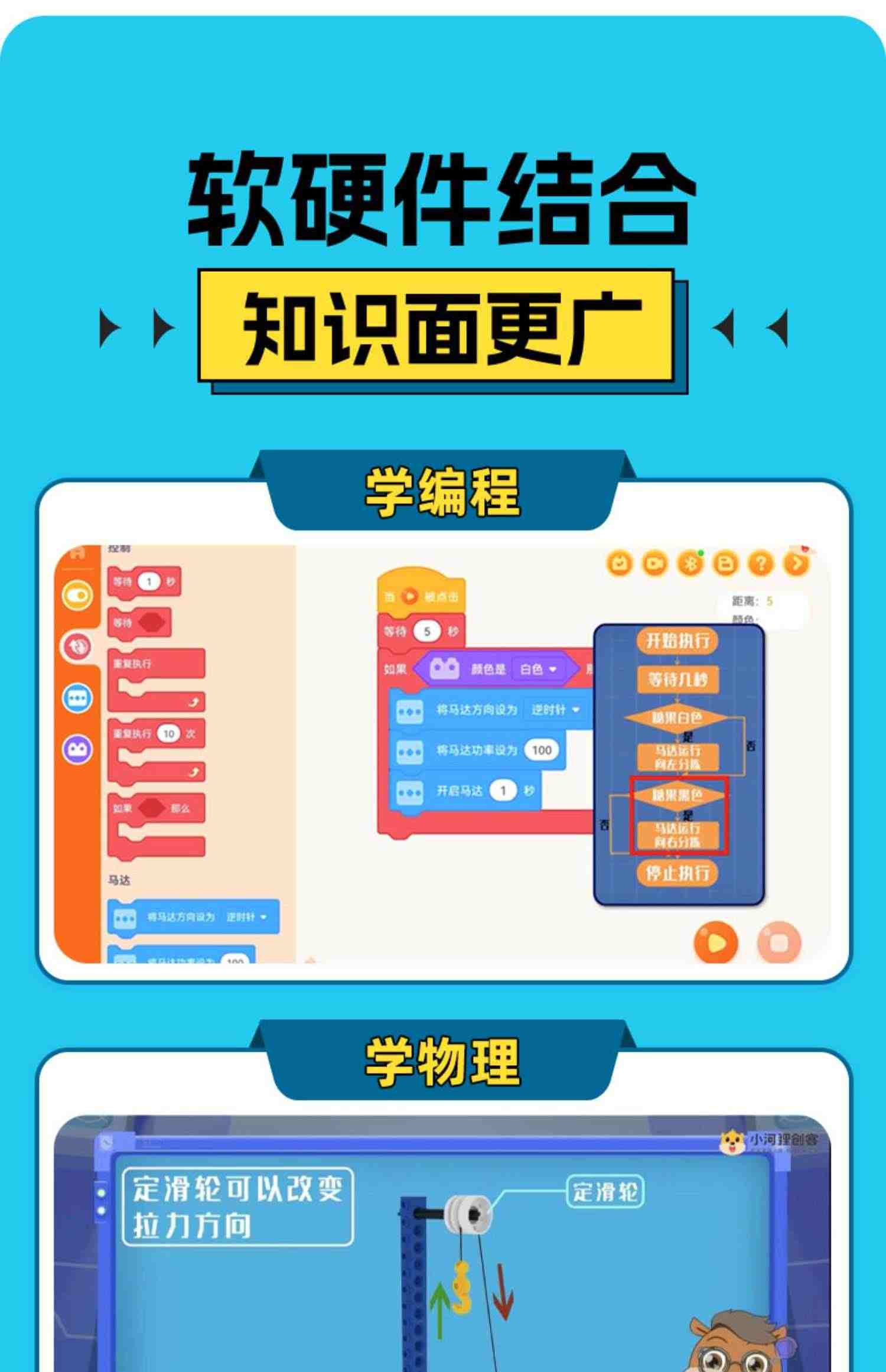 小河狸创客 STEAM科学科技小制作 scratch编程机器人课程儿童益智