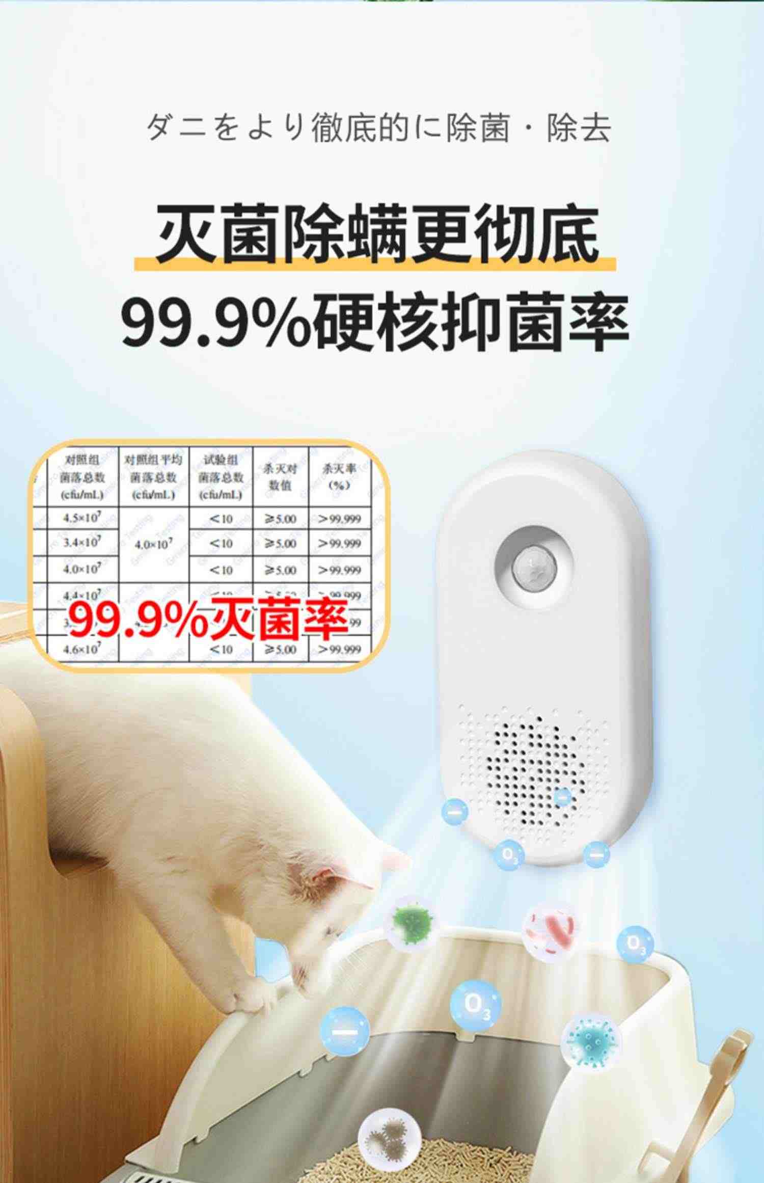 宠物智能净味器猫砂盆除味剂室内狗狗猫砂除臭剂猫咪除臭去味机器