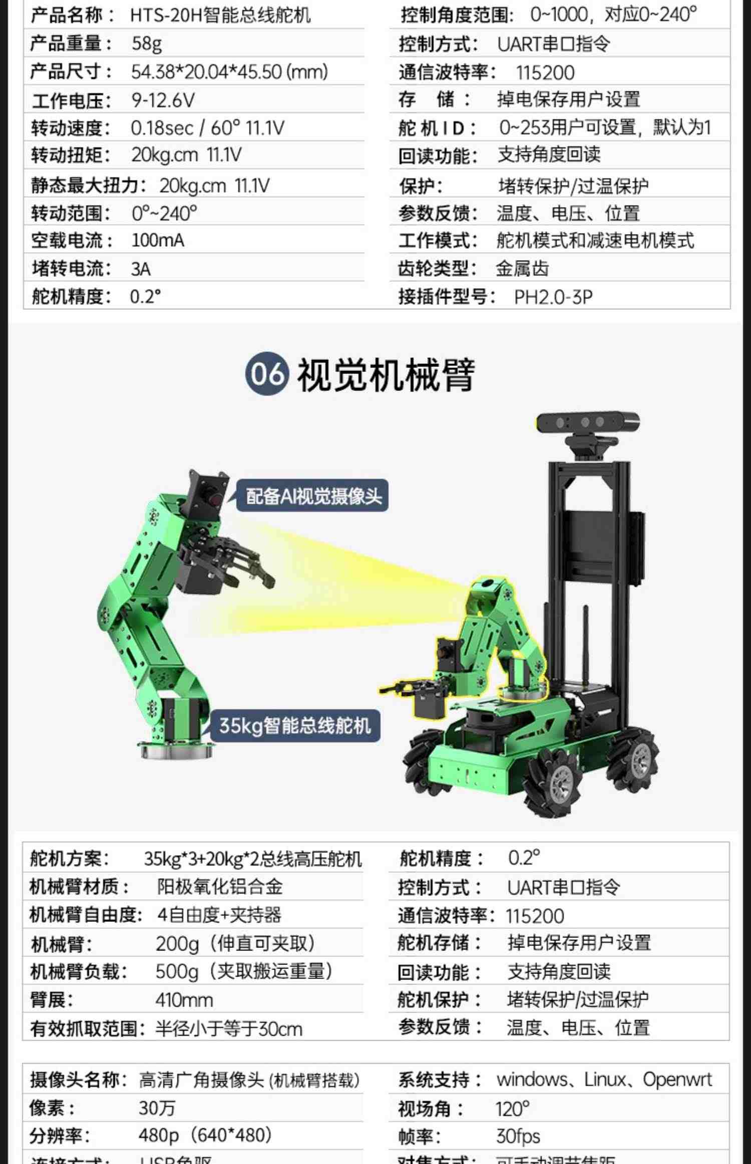 幻尔ROS机器人视觉可编程麦克纳姆轮SLAM建图导航Jetson Nano小车