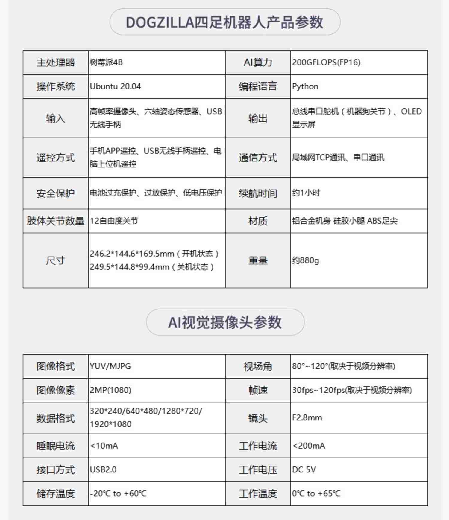 亚博智能 DOGZILLA四足机器狗ROS仿生机械人脸识别python树莓派4B