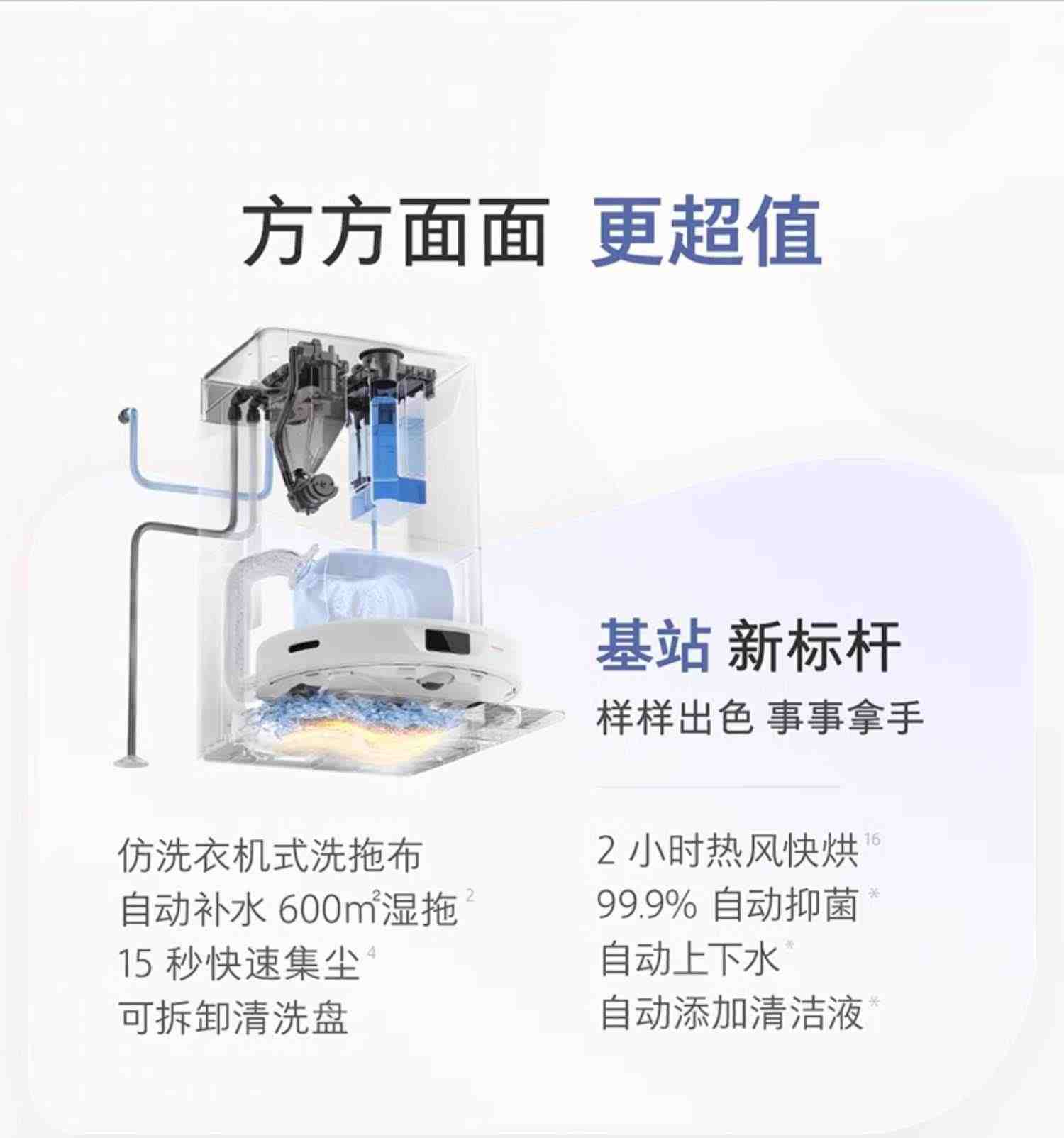 石头自清洁扫地机器人P10系列全自动家用吸尘扫地拖地一体机