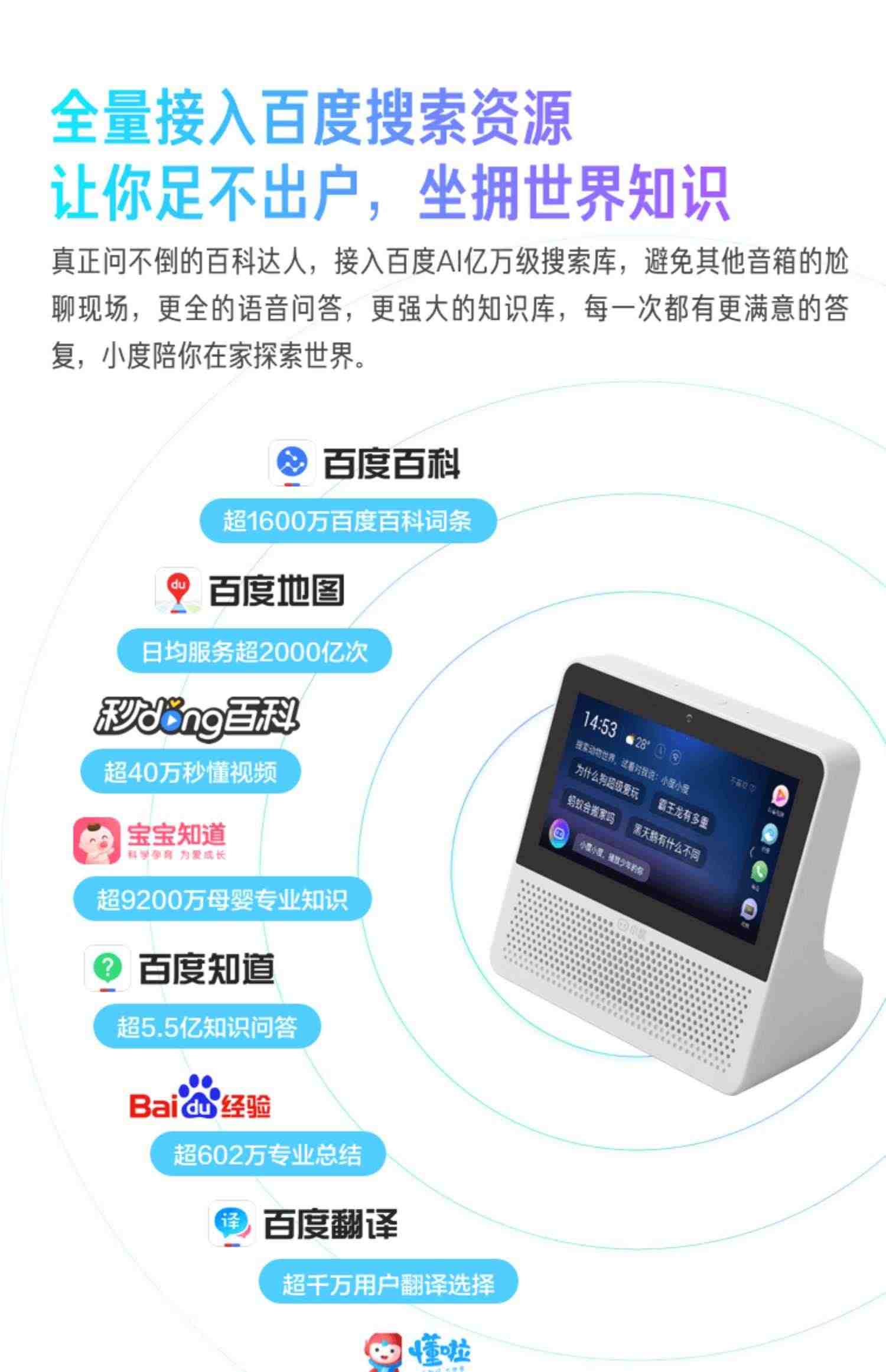 小度在家1c小度1s智能音箱4G智能屏X8机器人air百度人工智能音响小杜平板电脑学习机电源适配器