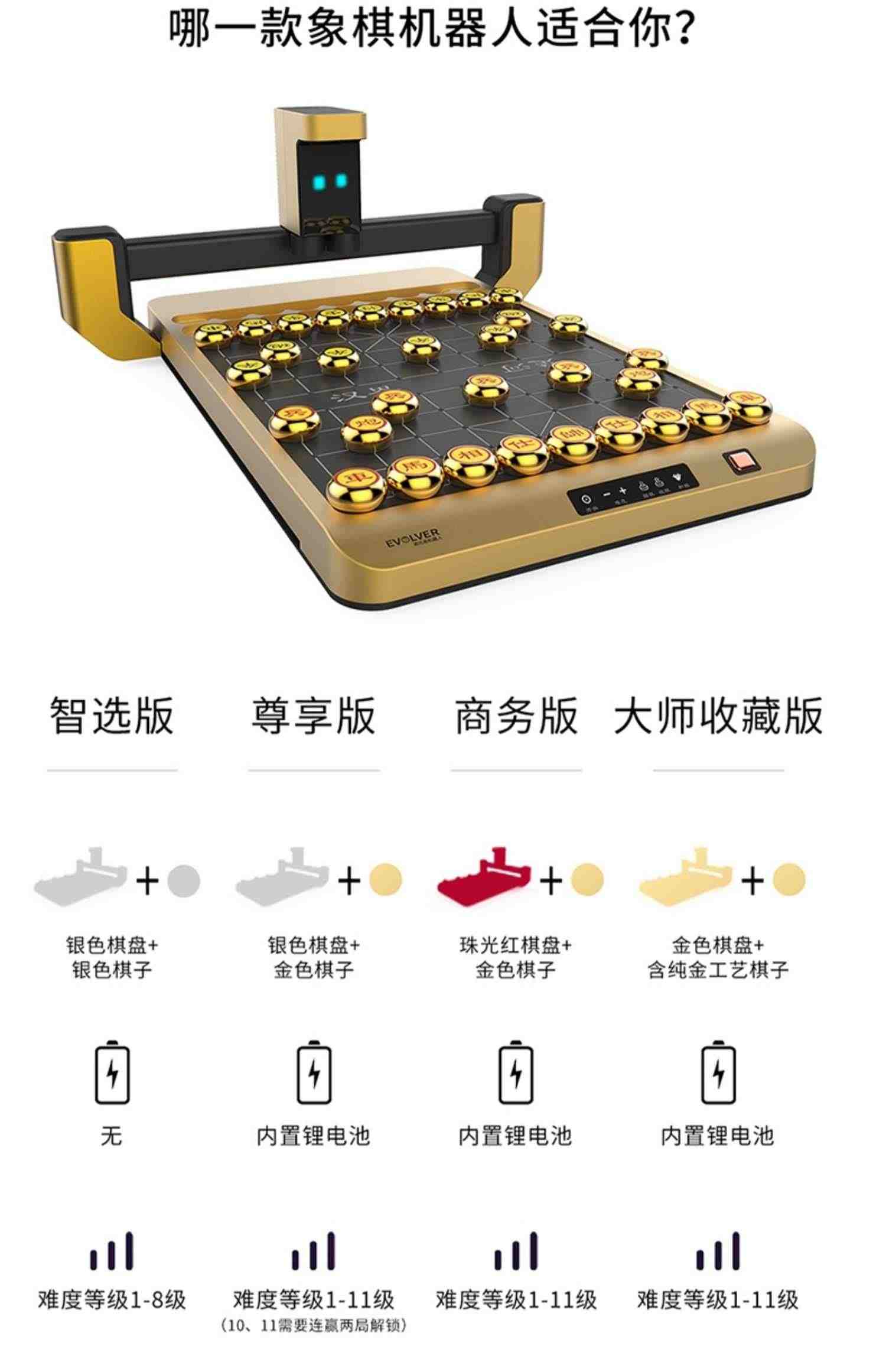 进化者小胖机器人象棋机器人大师版智能机器人商务送礼收藏礼品