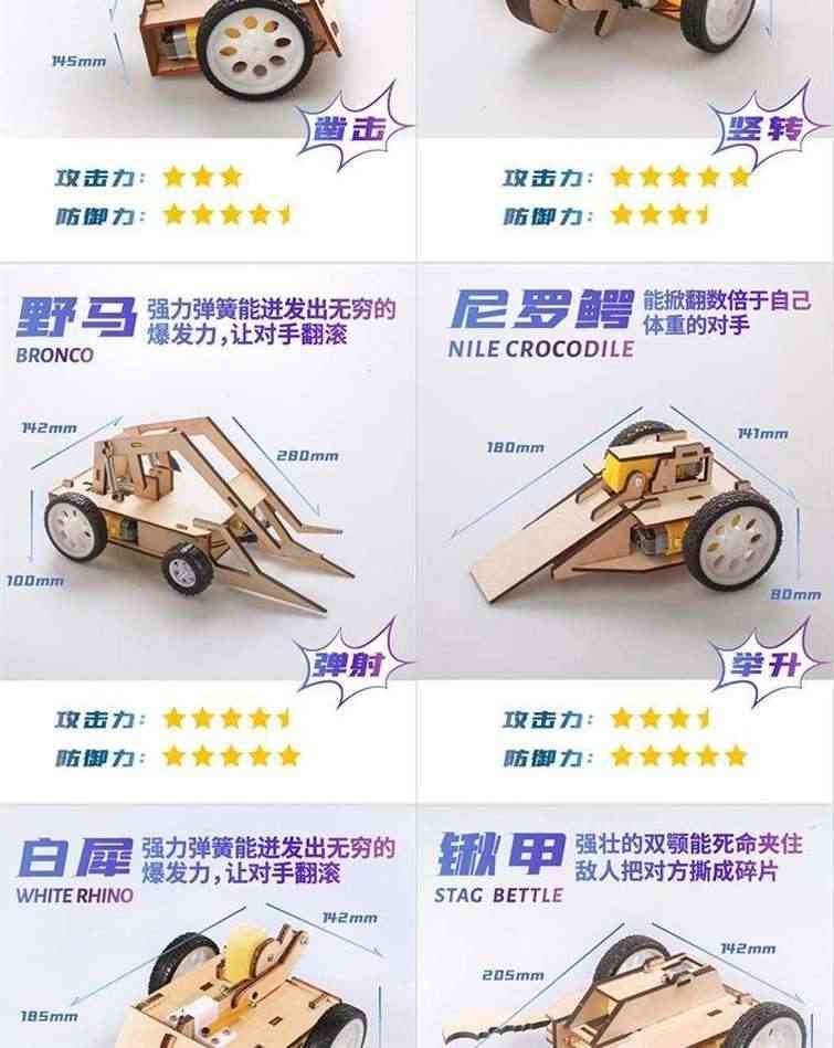 科学沙拉遥控格斗机器人男孩礼物赛车博茨大战铁甲雄心battlebots