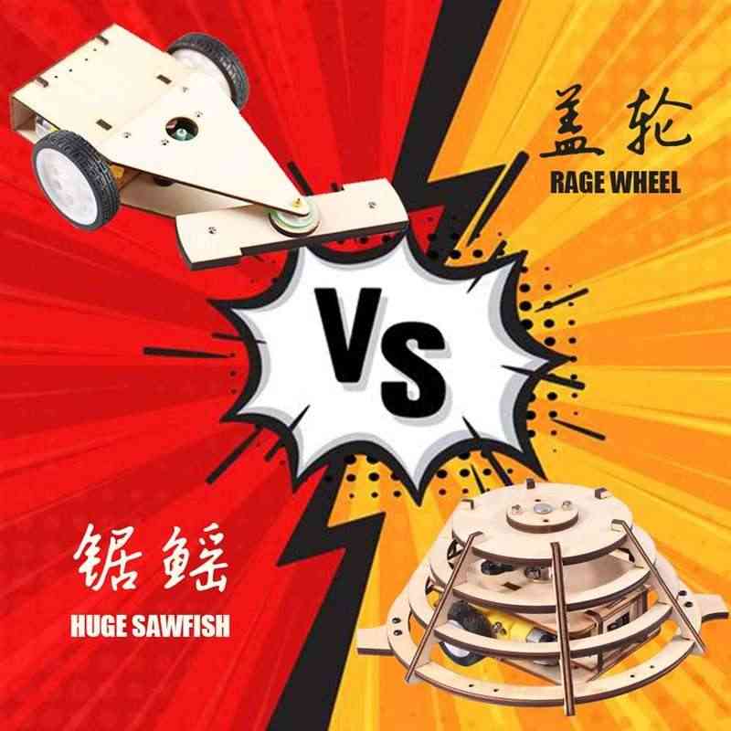 科学沙拉遥控格斗机器人男孩礼物赛车博茨大战铁甲雄心battlebots...