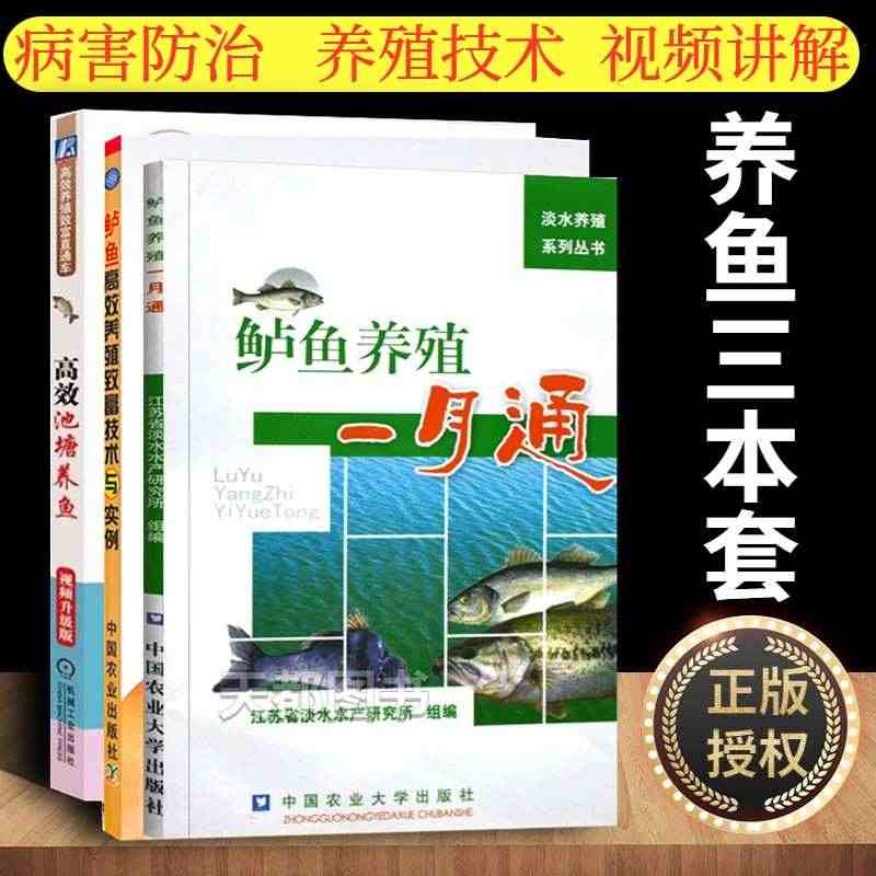 养鱼技术书 鲈鱼养殖一月通+高效养鱼致富+高效池塘养鱼 鲈鱼鱼病快速诊...