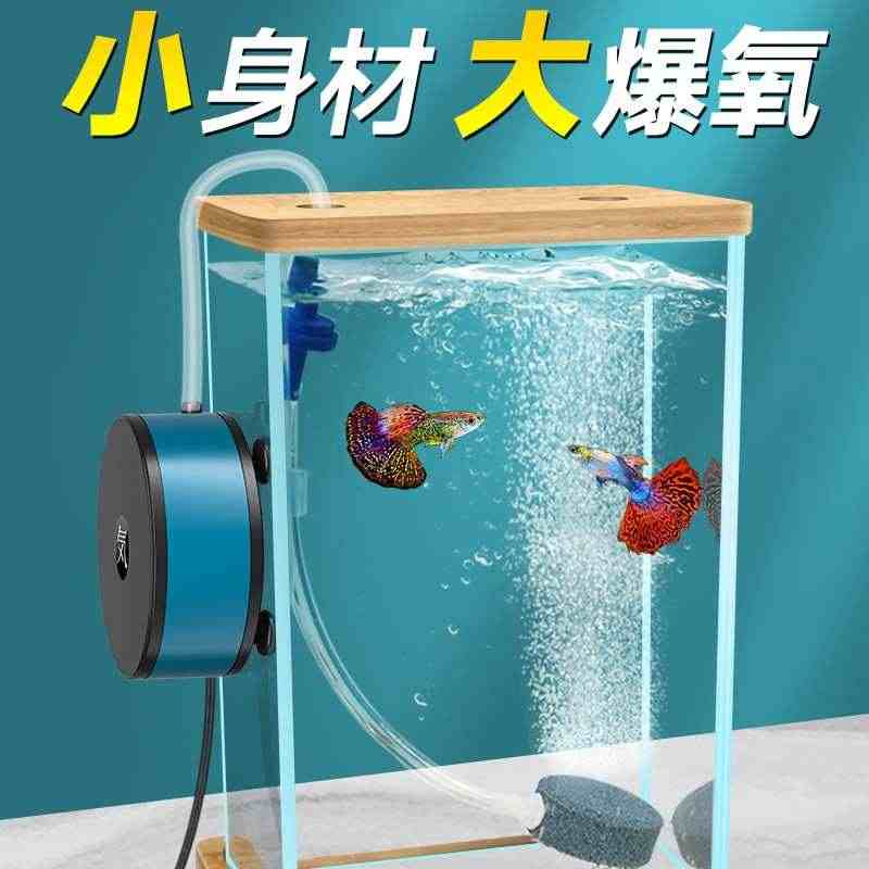 氧气泵迷你小型鱼缸家用水族箱增氧养鱼低音打氧制氧机器供冲充超...