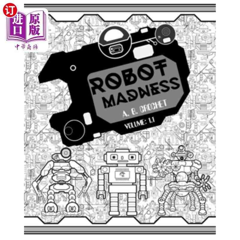 海外直订Robot Madness: Coloring book Vo...