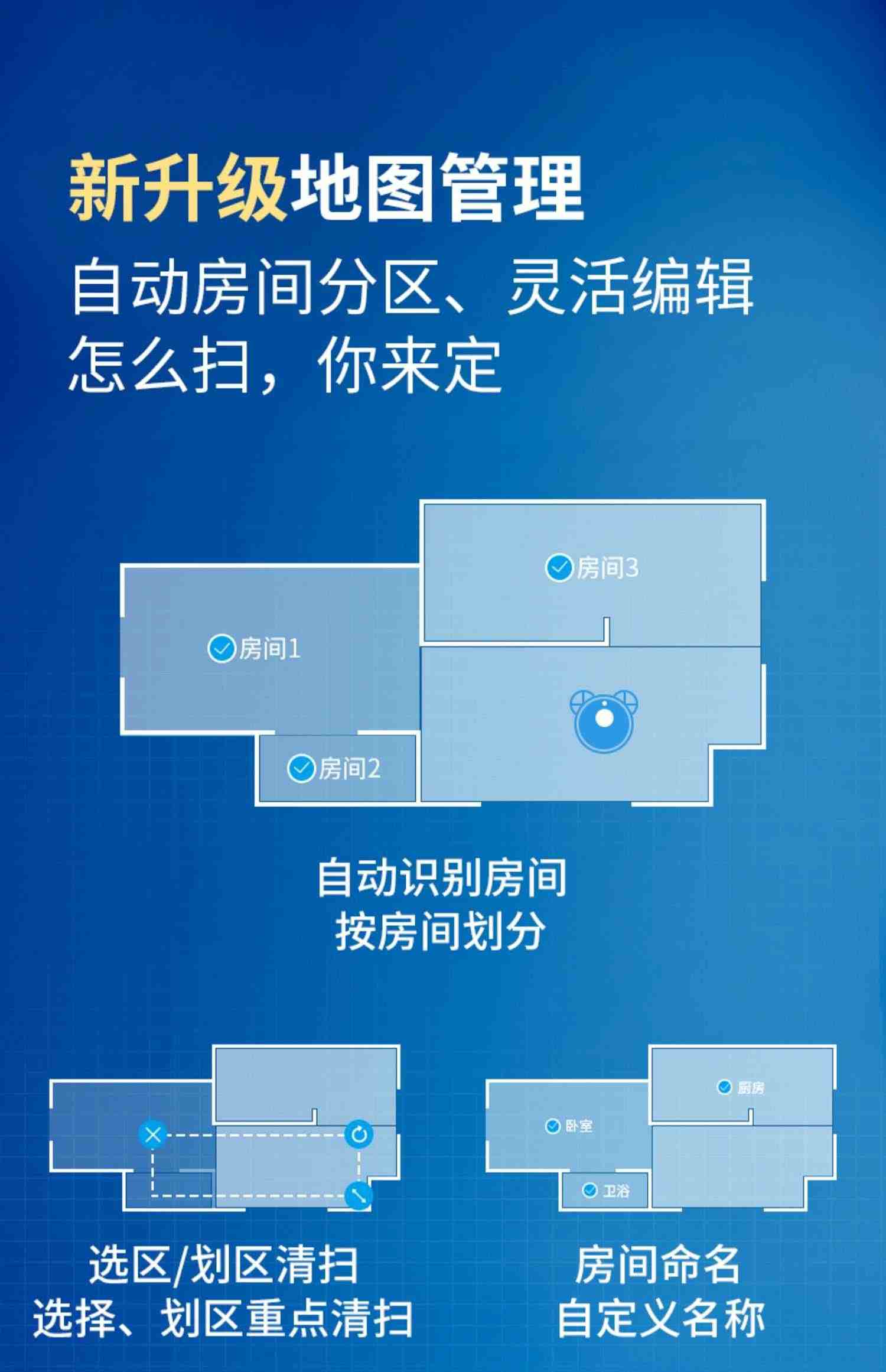 克林斯曼扫地机器人智能家用全自动薄吸尘扫擦拖地三合一体清洁机