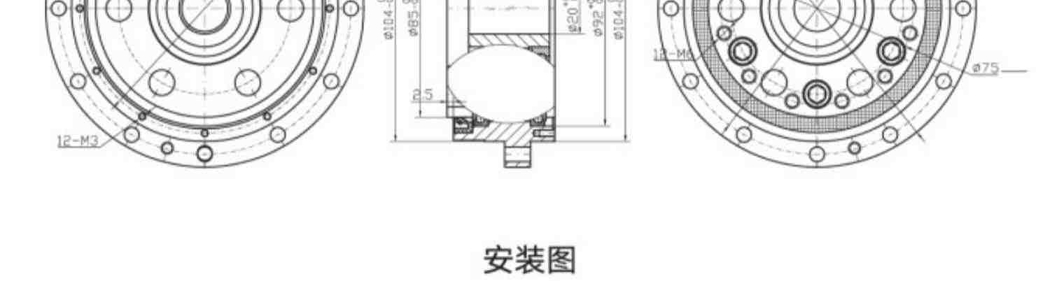 变位机精密RV减速机器人摆线针轮机械手关节法兰盘滚柱中空平台