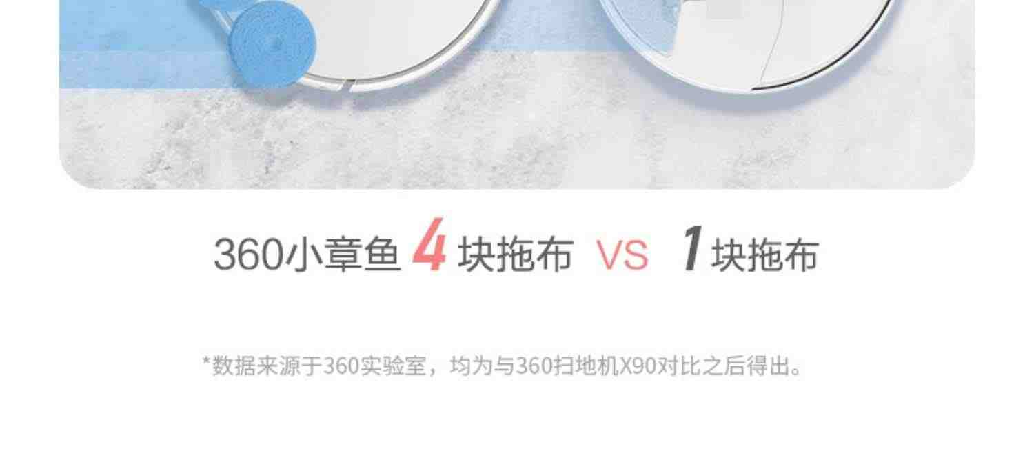 360拖地机器人小章鱼K7智能全自动家用擦洗自清洁三合一扫地伴侣