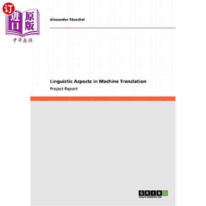 海外直订Linguistic Aspects in Machine T...