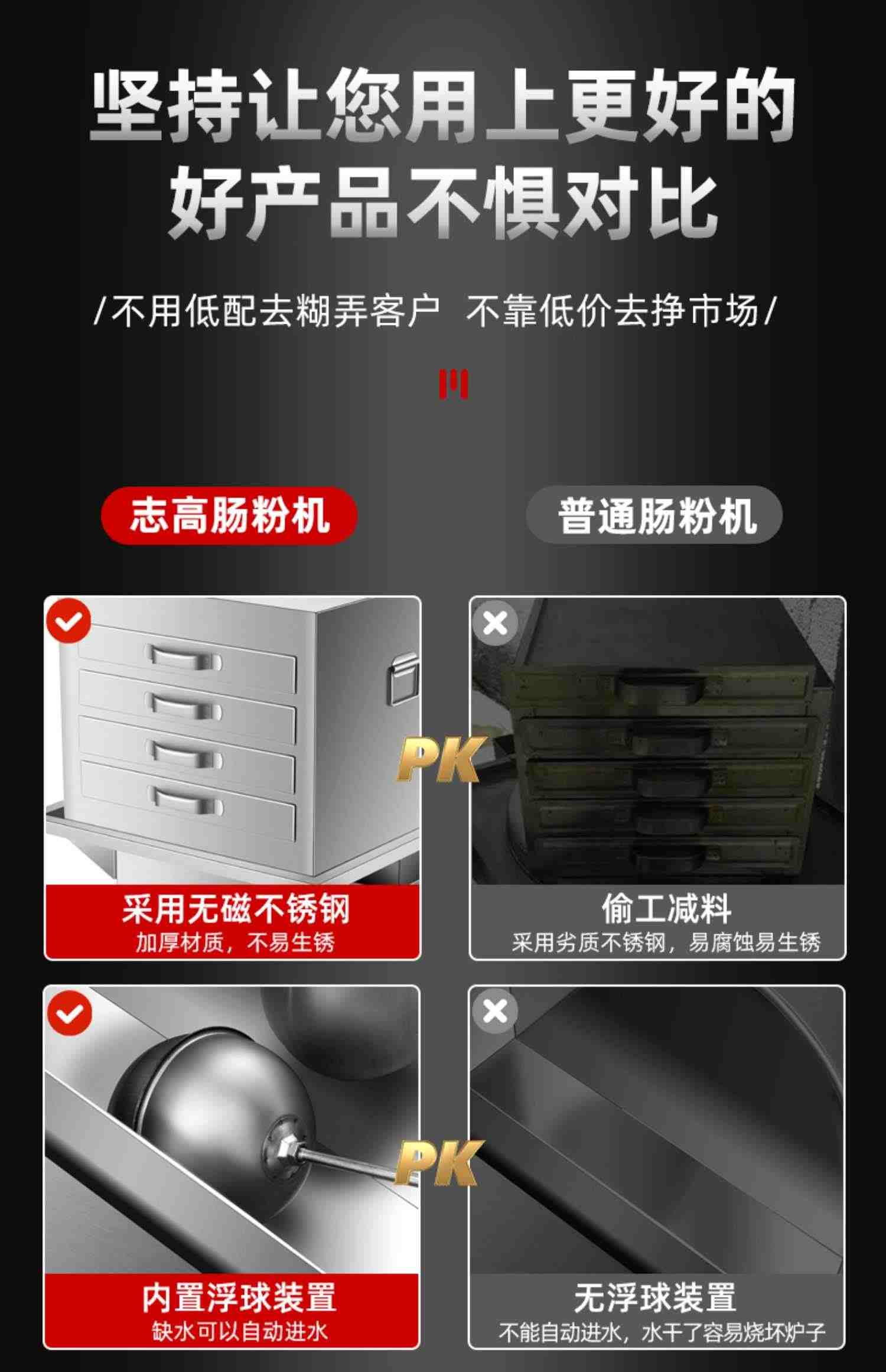 志高广东石磨肠粉机商用摆摊专用机纯电蒸粉机器燃气蒸炉布拉蒸箱