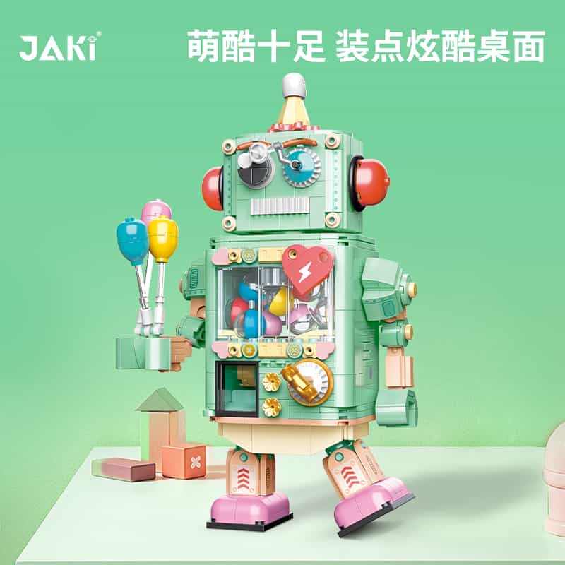 JAKI佳奇积木扭蛋机器人益智拼装玩具男女孩儿童生日礼物模型摆件...