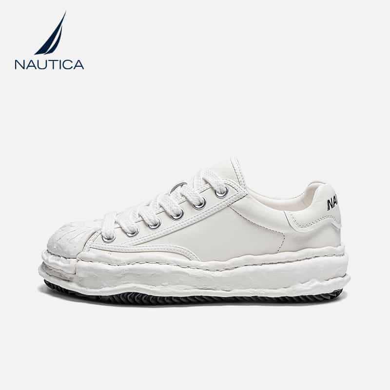 nautica/诺帝卡女鞋子溶解小白鞋皮2023新款运动休闲板鞋男OG...