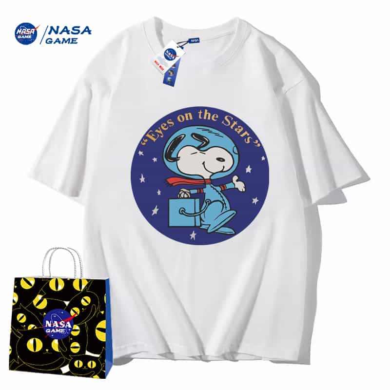 NASA GAME官网联名款新品2023纯棉短袖t恤男女潮牌上衣情侣装...