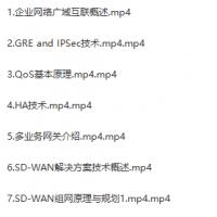 HCIP-Datacom-SD-WAN Planning and Deployment赋能培训视频教程【共10集】