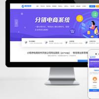 蓝色小程序网站pbootcms模板-小程序电商软件开发公司网站源码（pc+wap）