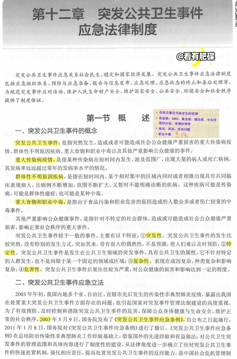 卫生法-突发公共卫生事件应急法律制度（一） - 宋马