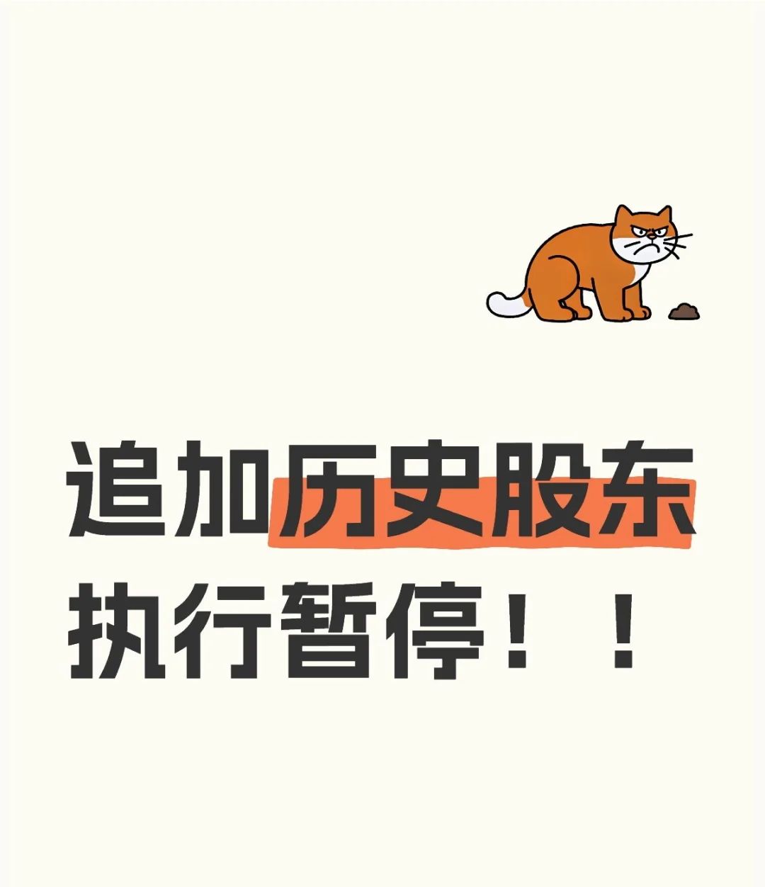追加历史股东的暂停执行了 - 宋马