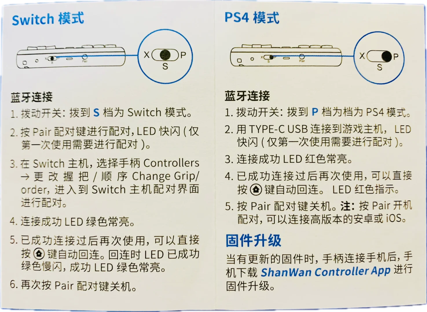Shanwan Q36手柄连接steam