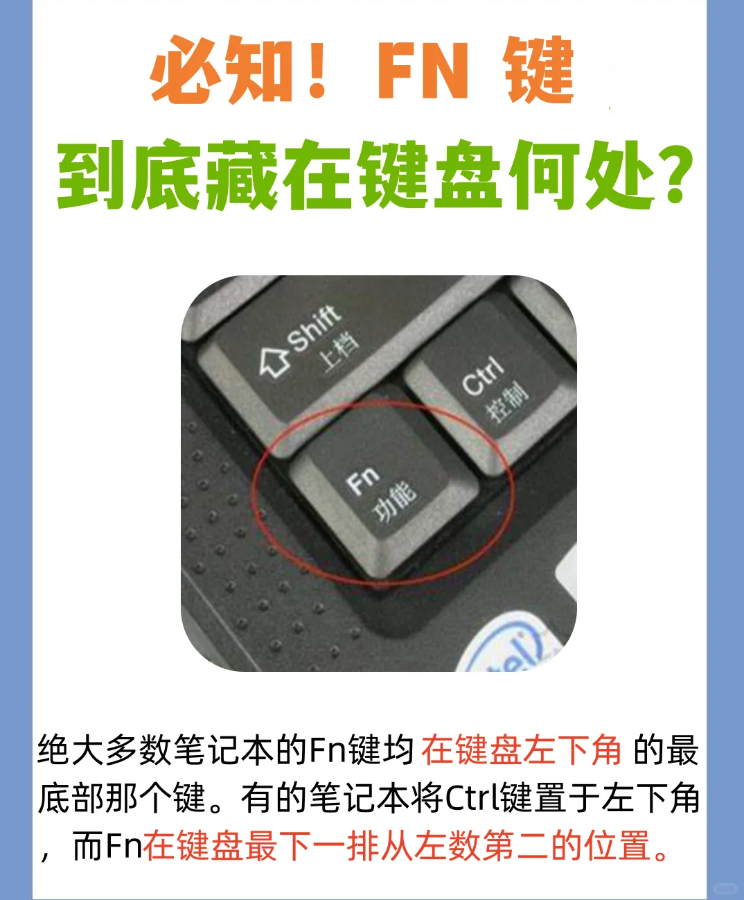必知！FN 键到底藏在键盘何处？ - 宋马