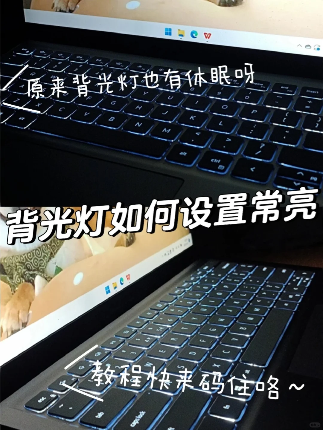 我看谁的背光灯还一直灭，这样设置就好了☝