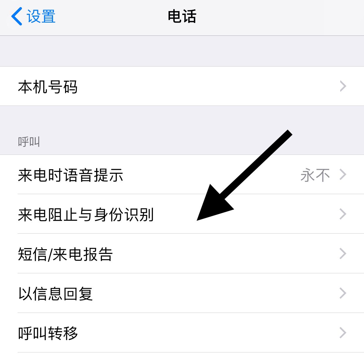 苹果怎么查看阻止来电？