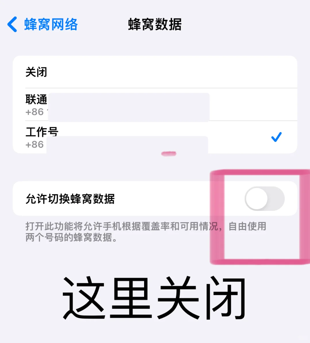 📱苹果手机流量| 关闭切换数据不再跑流量