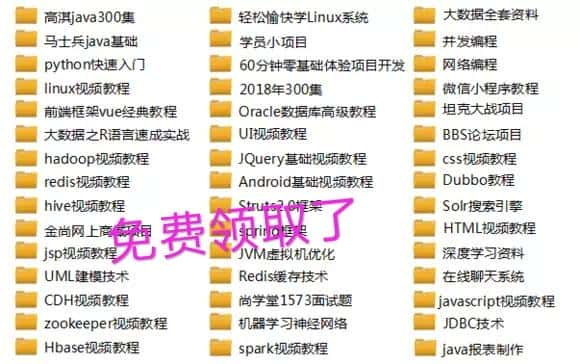 JAVA学习方向以及资料免费发放