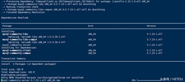 CENTOS7上的MYSQL5.7安装