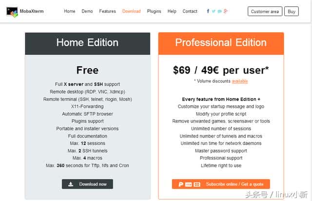 今天给大家分享一个linux远程登陆工具MobaXterm